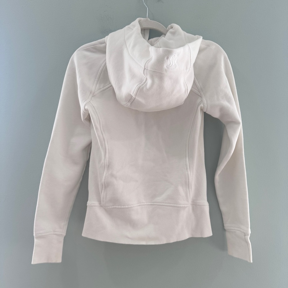 Lululemon Scuba Full Zip Hoodie White 4 - Picture 9 of 11